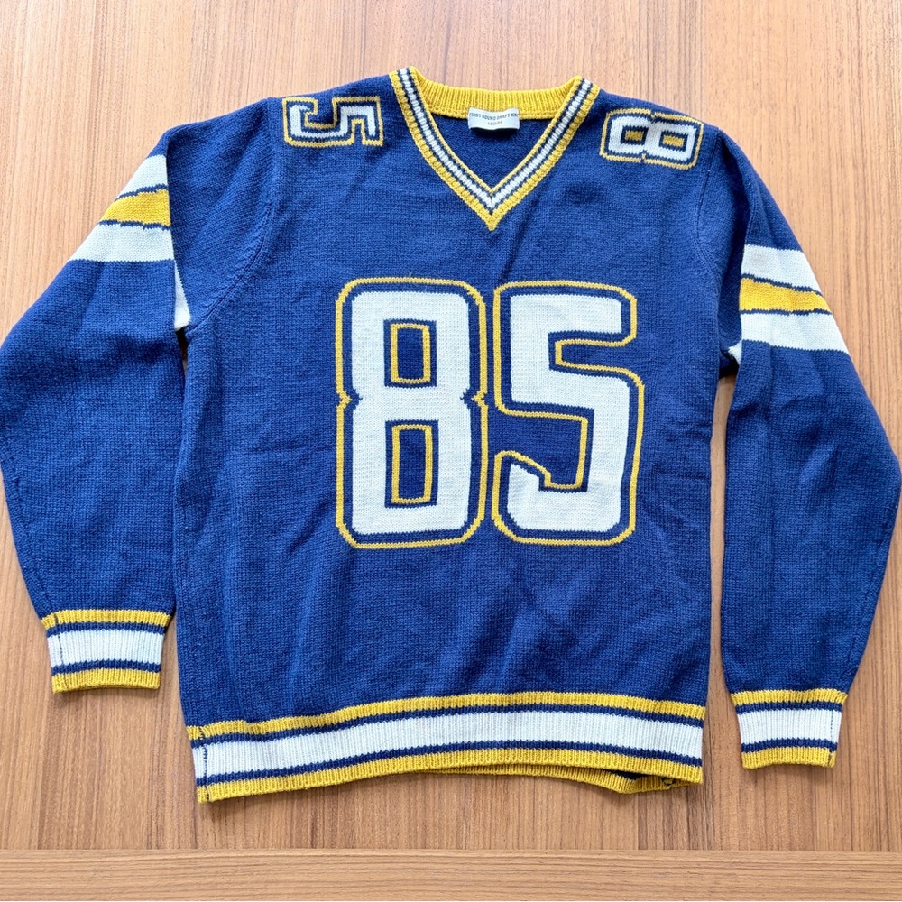 San Diego Chargers Knit Women’s Sweater Med First Round Draft Knit